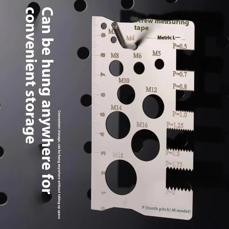 NEW Screw Thread Pitch Gauge Ruler Measuring Tool Bolt Nut Metric