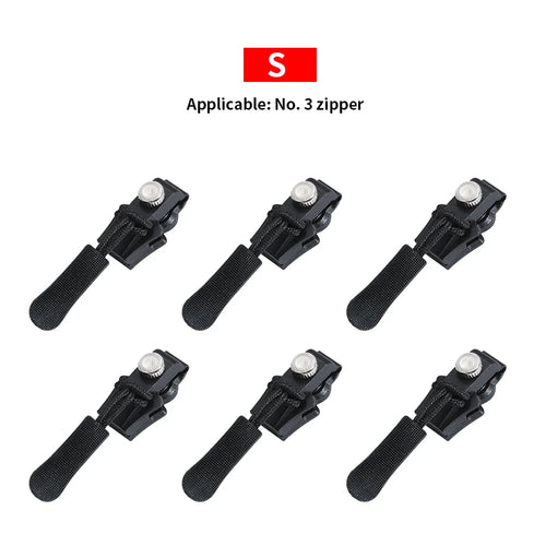 3/6/12Pcs Universal Zipper Repair Kit Quick Instant Detachable Zipper