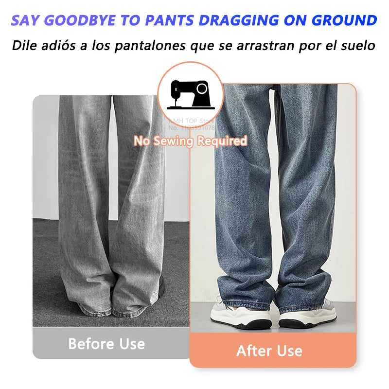 4~10PCS Invisible Leg Shortening Clip, Non-Slip Pants Edge Clip, Quick