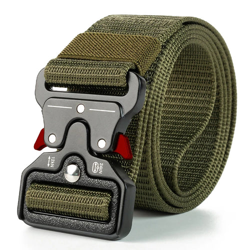 1 piece men's tactical sports belt, quick release symmetrical buckle,