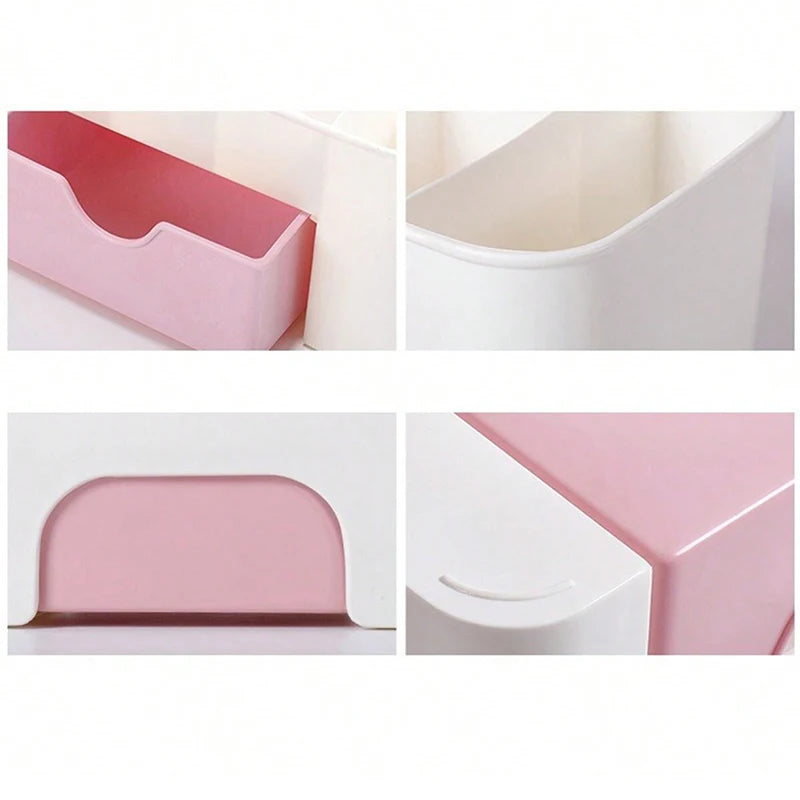 Nail Storage Box Plastic Drawer Style Easy to Clean Desktop