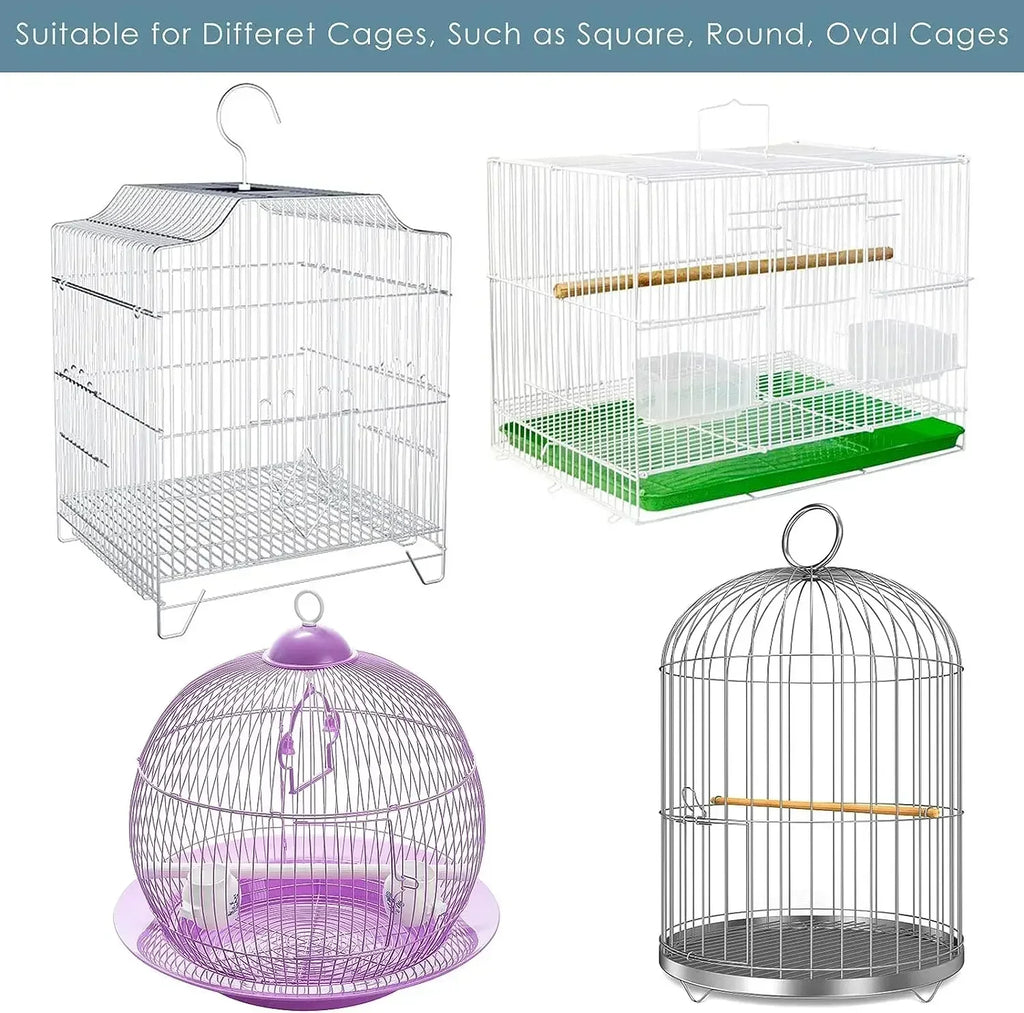 Mesh Bird Cage Cover Shell Skirt Net Easy Cleaning Catcher Guard Bird