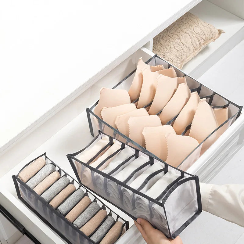 1pc Underwear Drawer Organizer Storage Box Foldable Closet Organizers