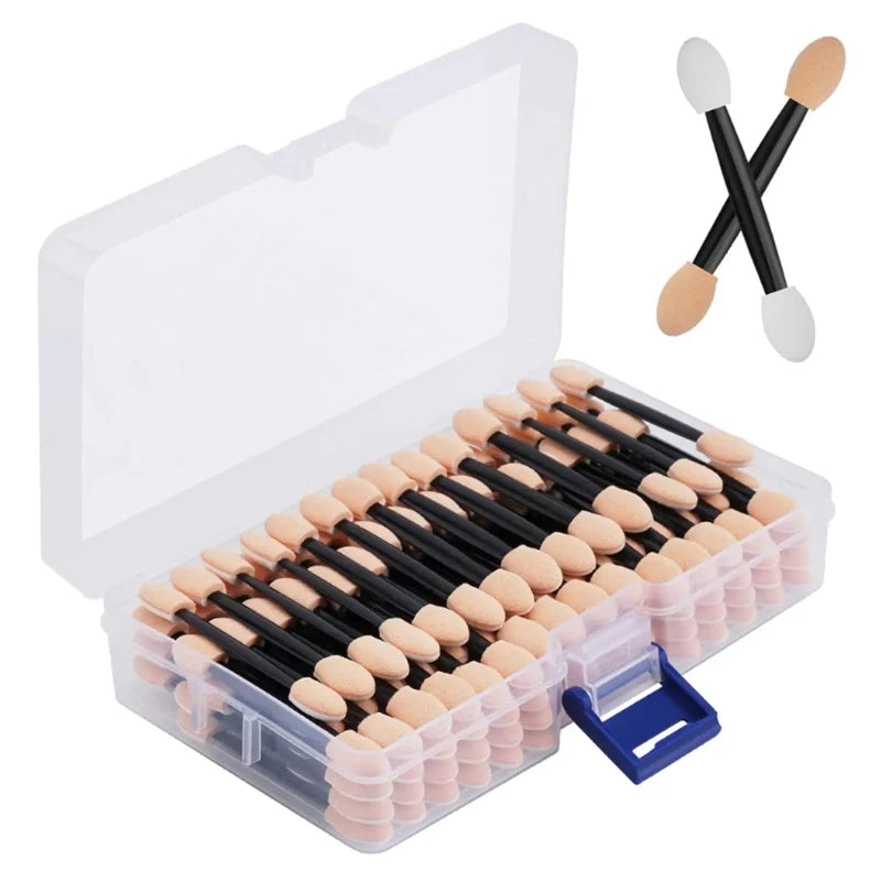 Cuttte 50/100PCS Disposable Dual Sides Eye Shadow Sponge Applicators