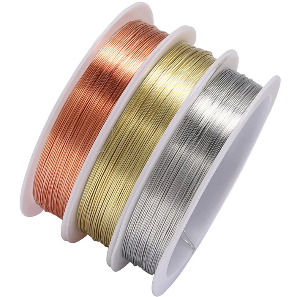 1 Roll 0.2/0.3/0.4/0.5/0.6/0.7/0.8/1mm Sturdy Copper Wire Beading Wire