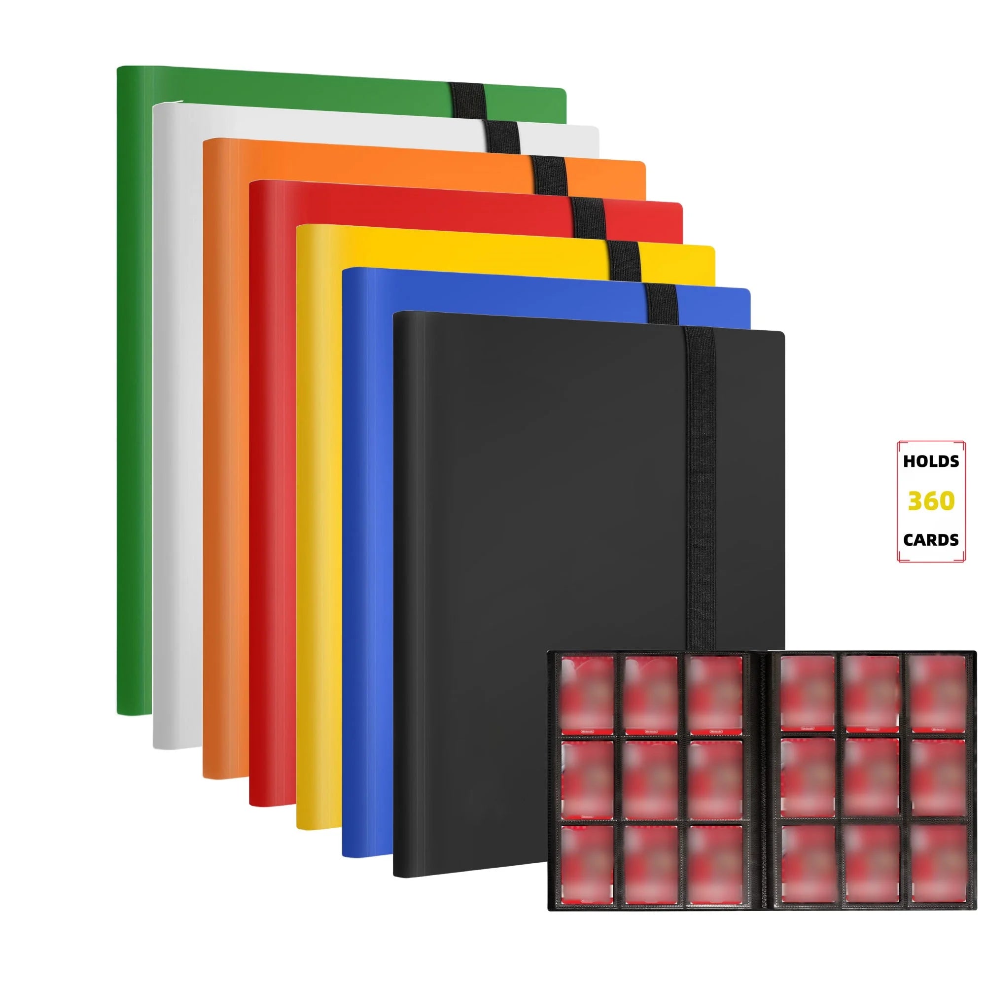 Premium 9-Pocket Trading Card Binder - Holds 360 Cards - Durable PP