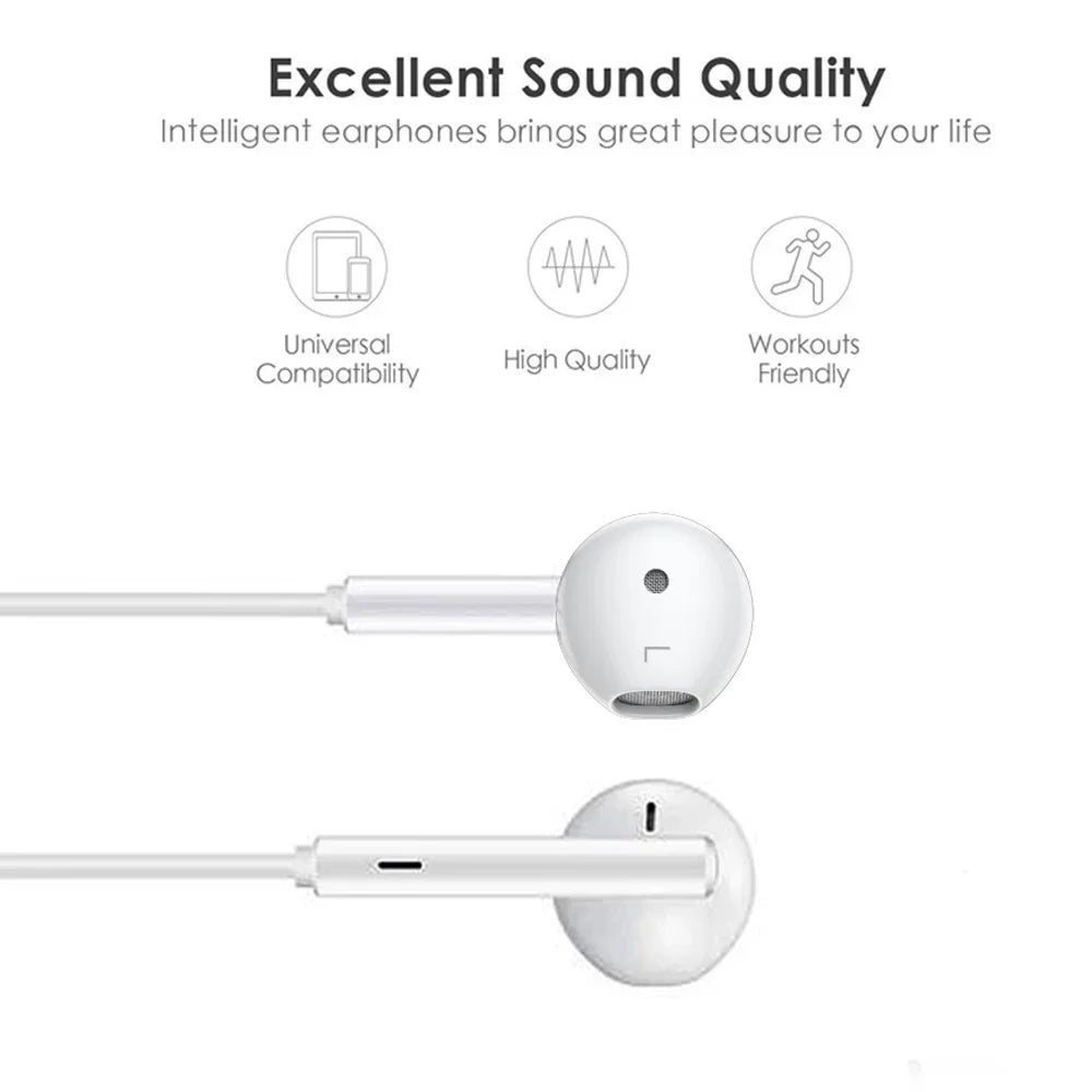 For Apple iPhone 14 Lighting Earphones 13 12 11 Pro Max XR XS X SE 7 8