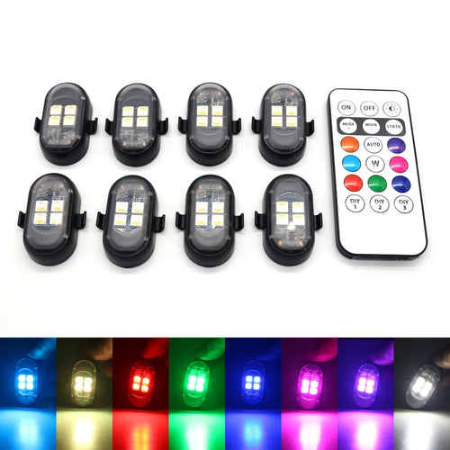 RGB Car Interior Lights with Wireless Remote, Larger Battery &