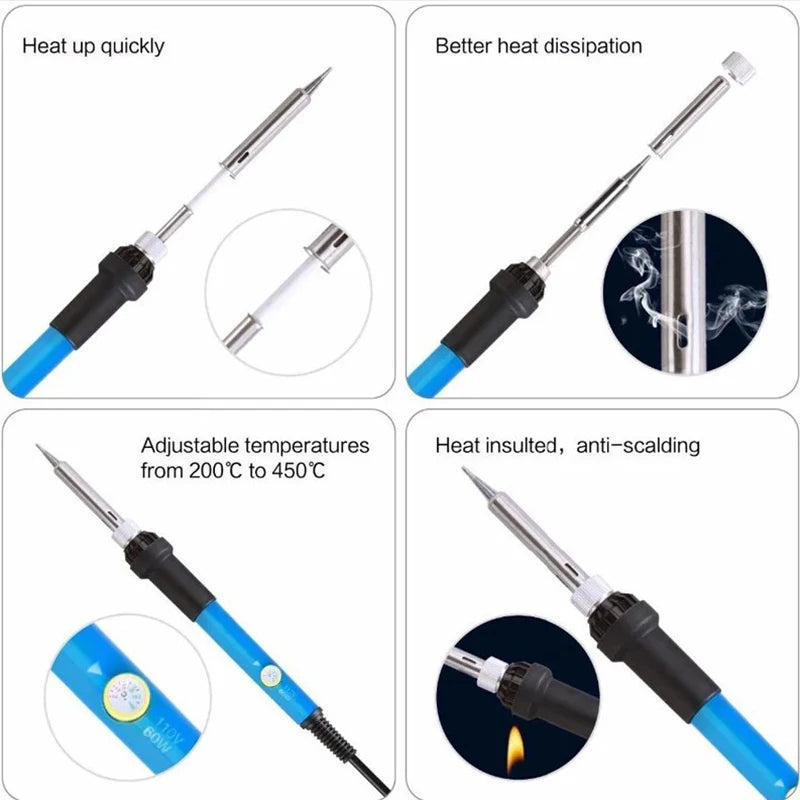 Adjustable Temperature Electric Soldering Iron 60W Electric Soldering