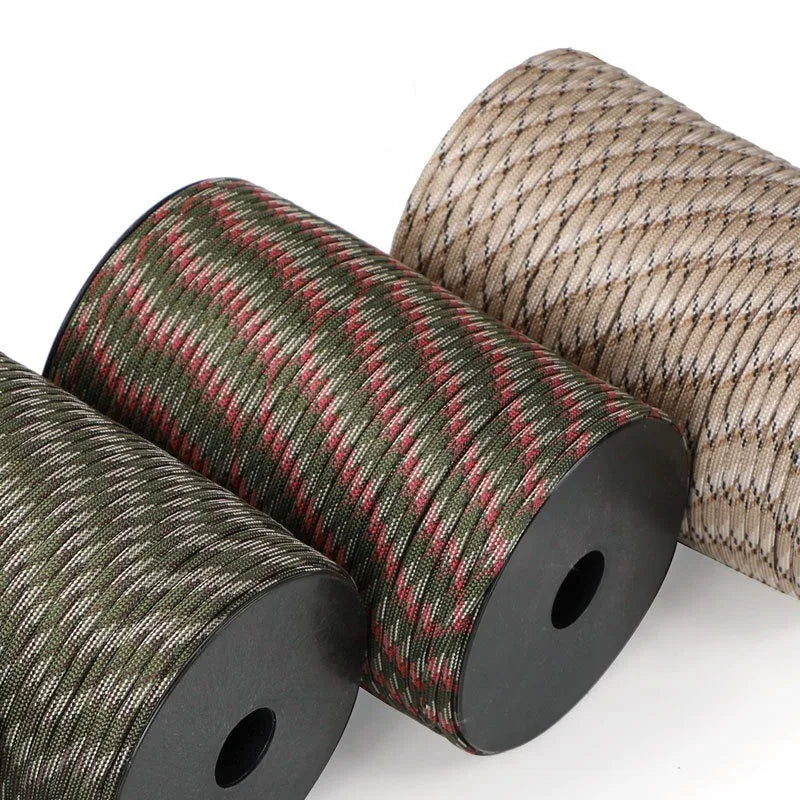 100M/50M 550 Military Standard 9-Core Paracord Rope 4mm Outdoor