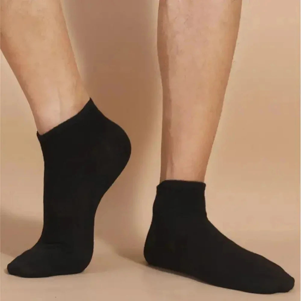10/20 Pairs Unisex Casual Plain Color Boat Socks Thin Breathable Comfy
