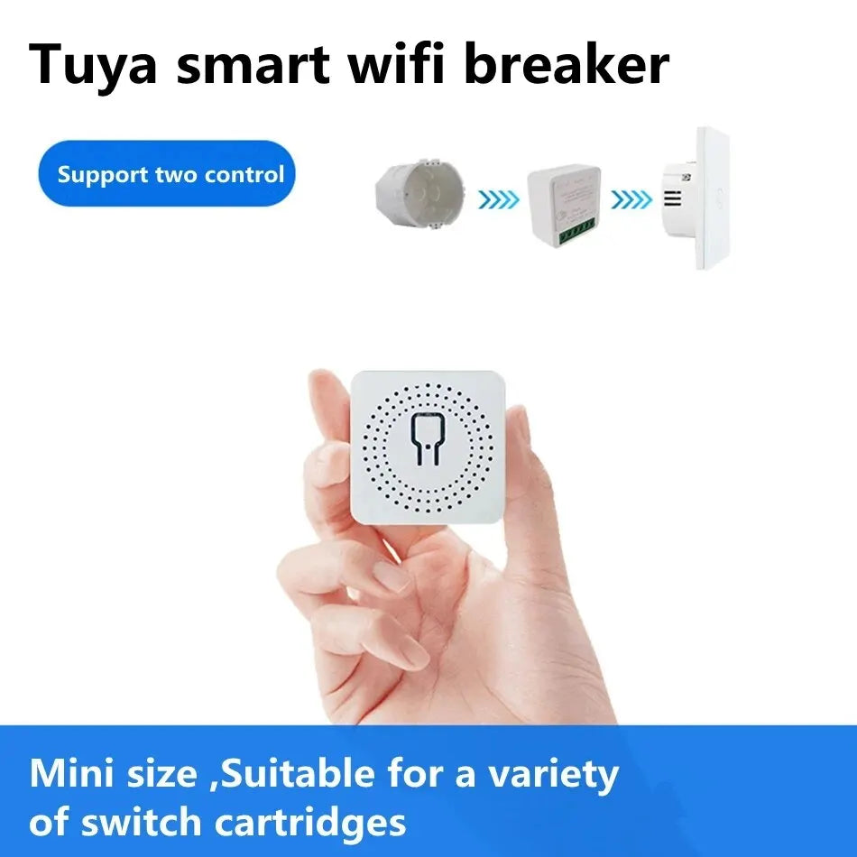 Tuya Mini 16A WiFi Switch Smart Life App 2 Way Control Smart Home