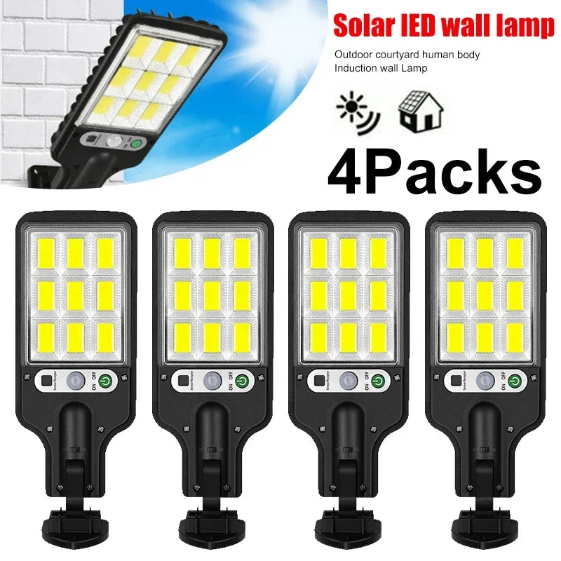 Powerful LED Solar Outdoor Led Courtyard Wall Lamp Rechargeable Human