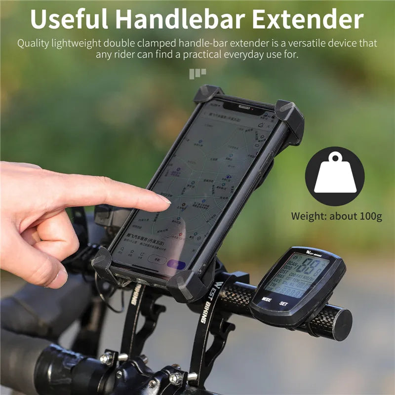 WEST BIKING Bike Handlebar Extender Carbon MTB Road Bike Integrated