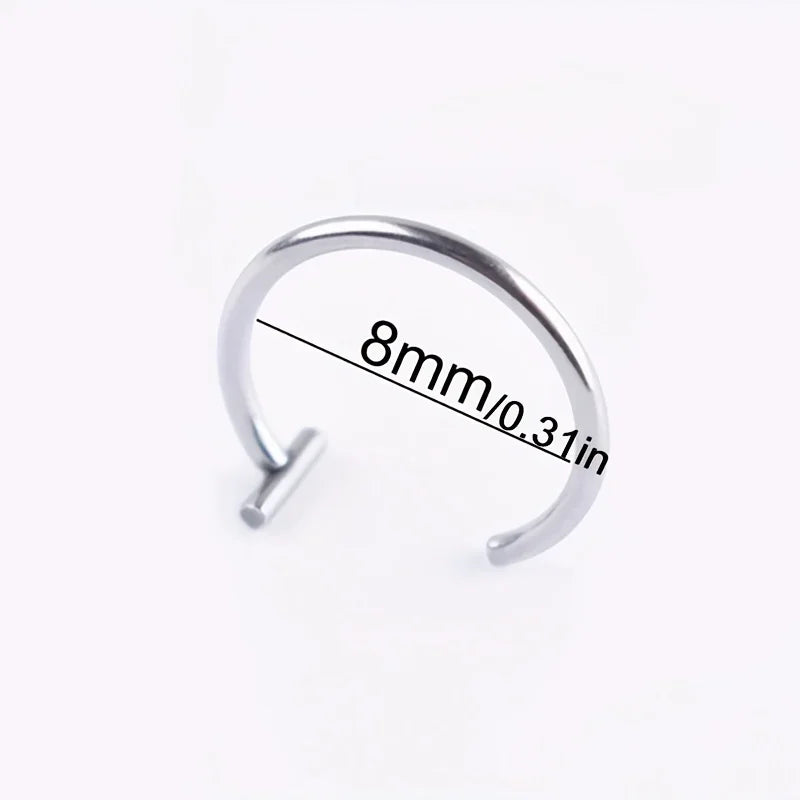 1PCS Fake Piercing Lip Rings Nose Nostril Ring Septum Clip On Mouth