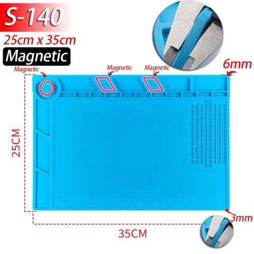 Magnetic Mat Silicone Repair Mat Circuit Board Soldering Pad Heat