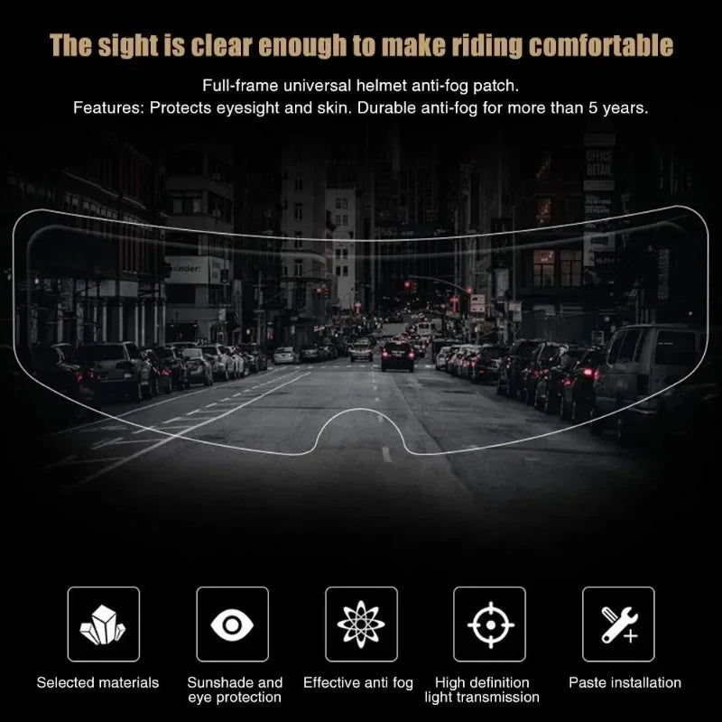 1-2Pcs Motorcycle Helmet Clear Rainproof/Anti-fog Film Helmet Lens