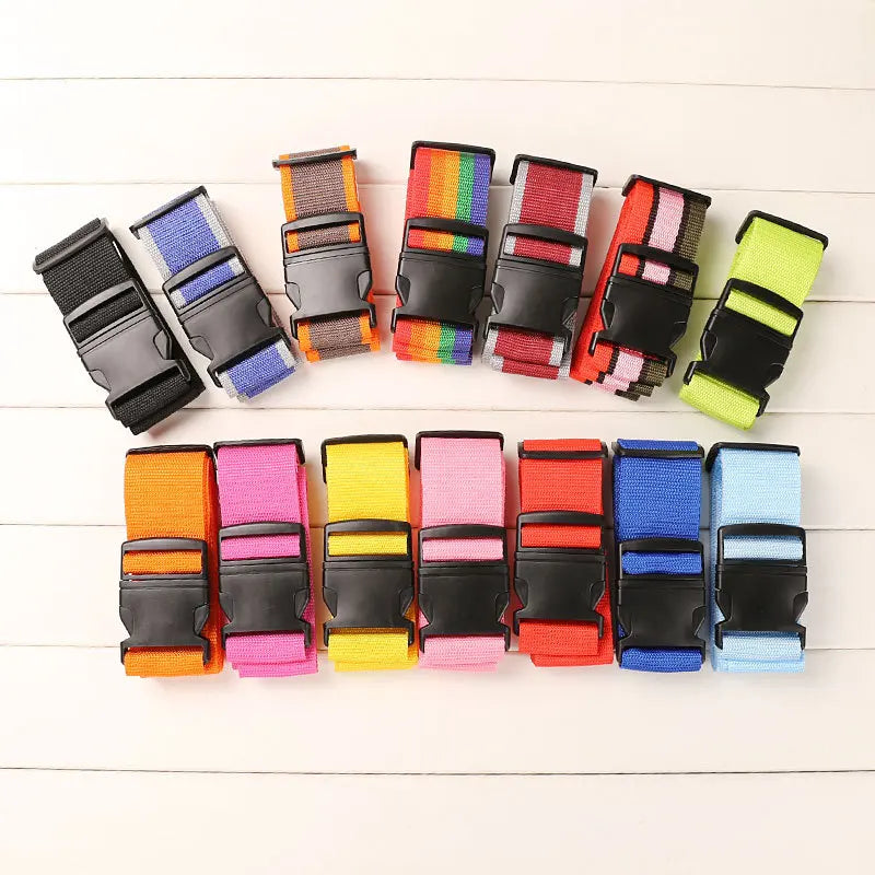 Straight Shaped Luggage Straps for Suitcase, Polyester Luggage Belt