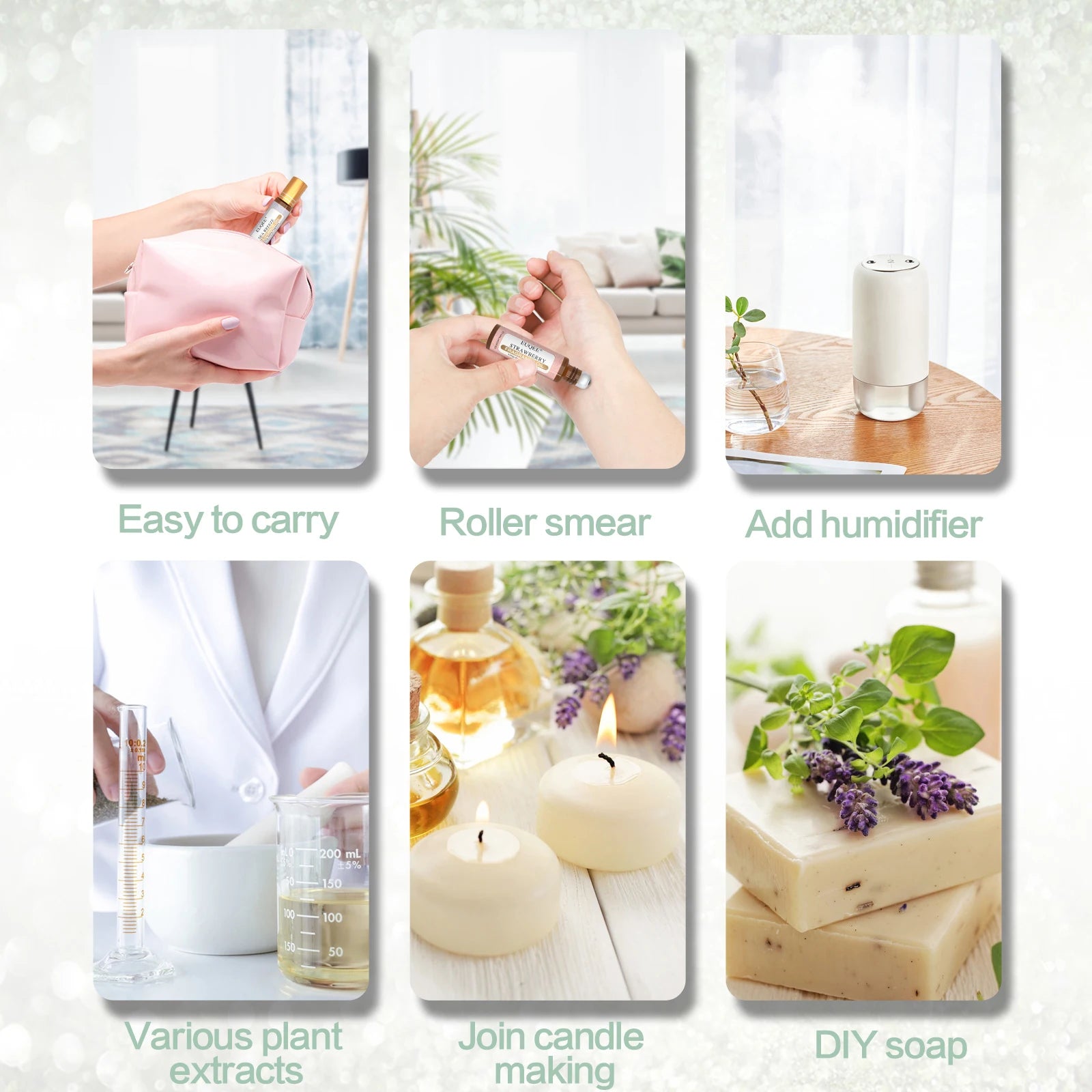 EUQEE 10ml Fragrance Oil Roll-On Long Lasting Scent La Vie Est Belle