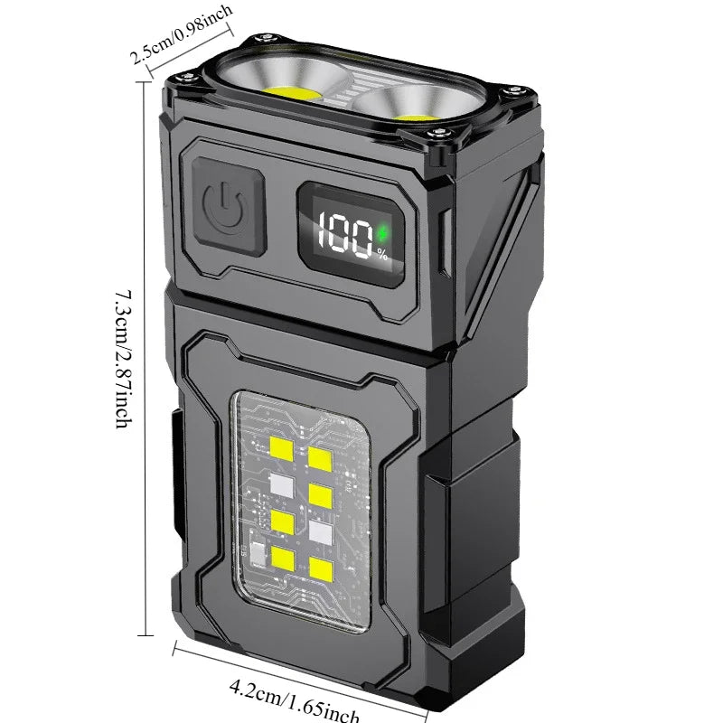 Multifunctional Ajustable Angle LED Flashlight Outdoors Mini Work