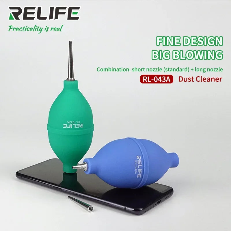 RELIFE 2in1 Phone Repair Dust Cleaner Air Blower Ball Cleaning Pen for
