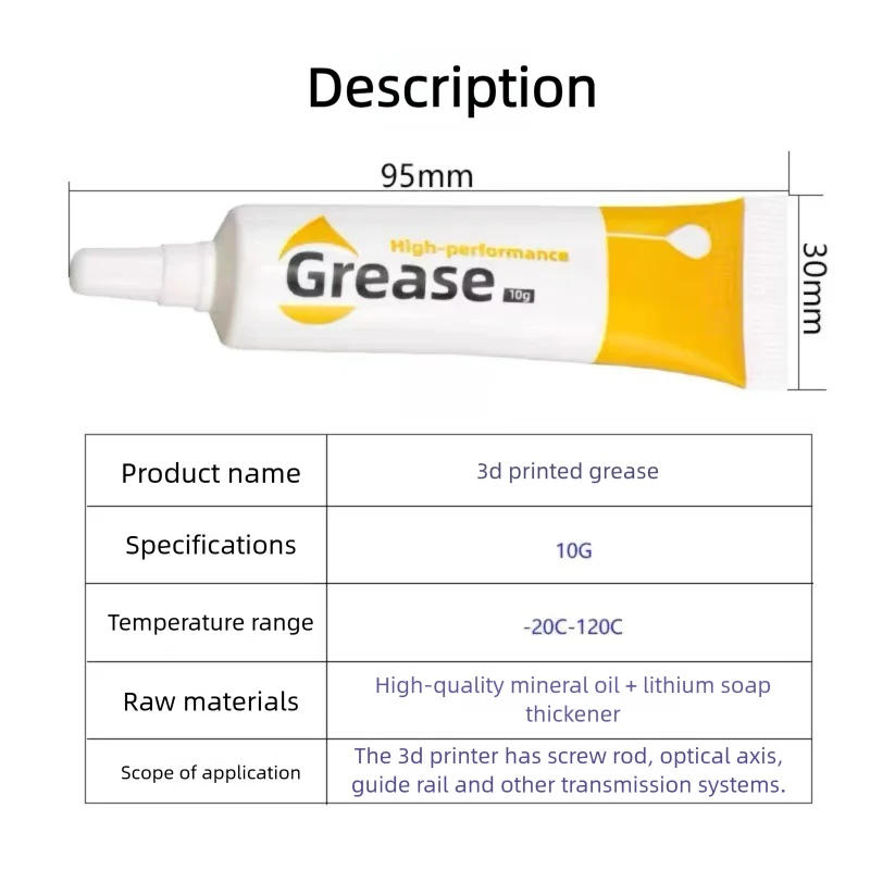 3D Printer Grease High Temperature Lubricant Oil For Bambulab Creality