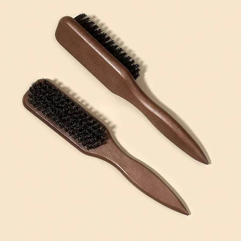 Brown Pointed-Tail Bristle Comb - Unisex, Smooth & Anti-Static, No