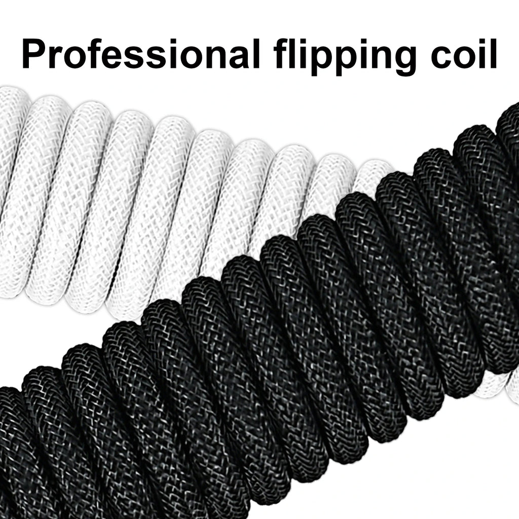 Coiled Keyboard Cable Type C To USB-A Mechanical Keyboard Cable
