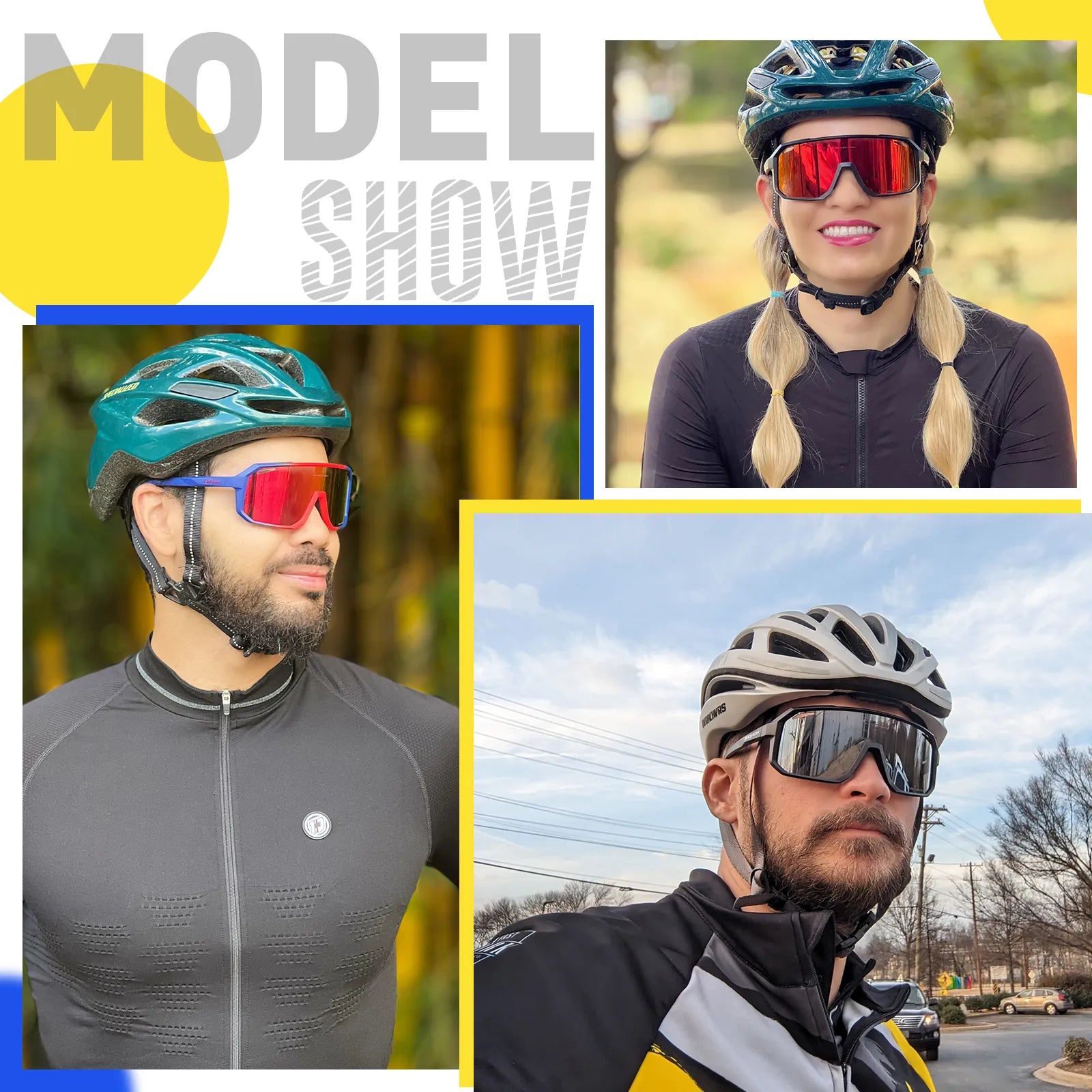 SCVCN Men bicycle Cycling Sunglasses Woman MTB road bike Driving