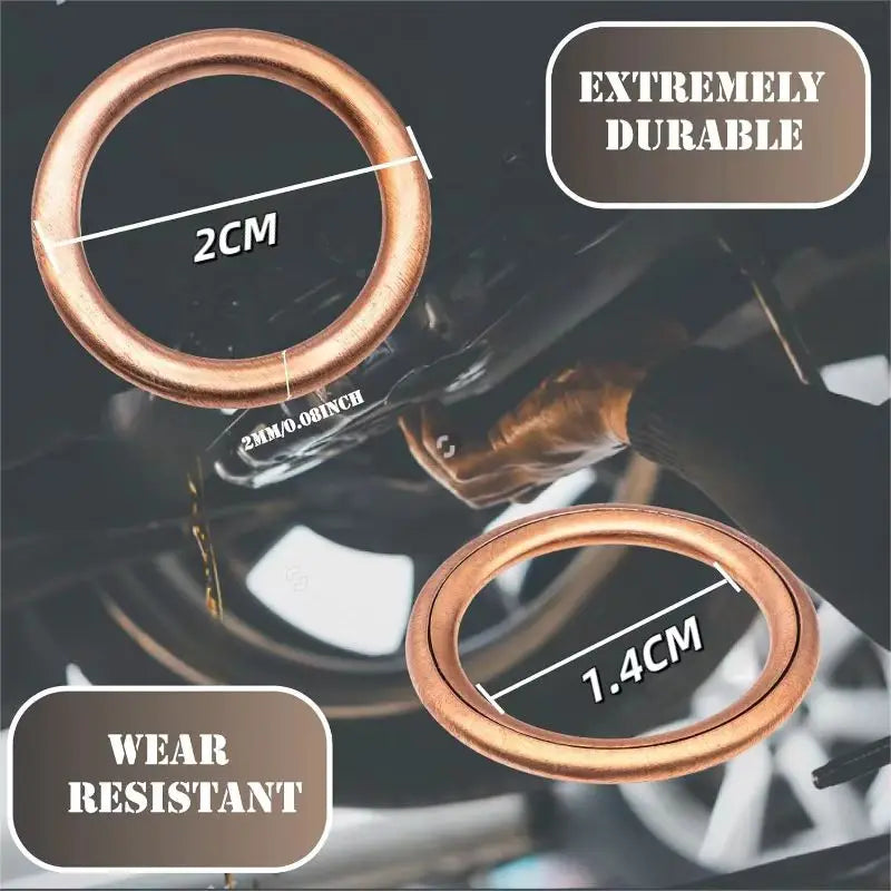 Car Oil Pan Drain Gasket Drainage Bolt Pad Aluminum/ Copper Oil Drain