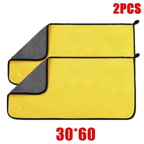 1/2/6pcs Microfiber Cleaning Towel Car Cleaning Cloths Professional