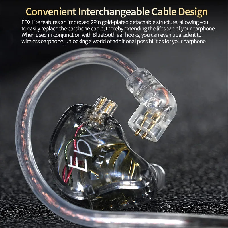 KZ EDX Lite HIFI Earphones Dynamic Driver In Ear Stereo Bass Music