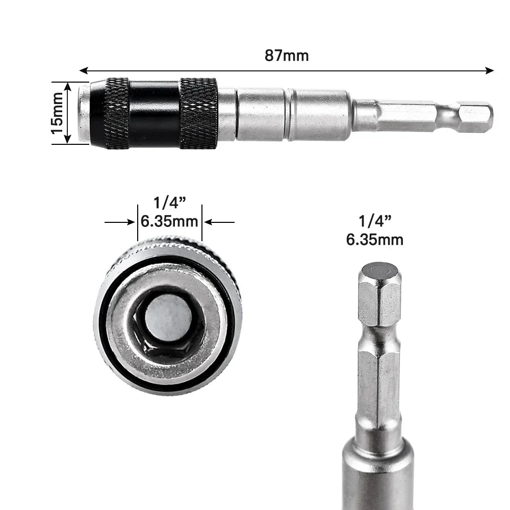 1pc Drill Bit Holder Magnetic Swiveling Bit Tip Holder Set Drill Bit