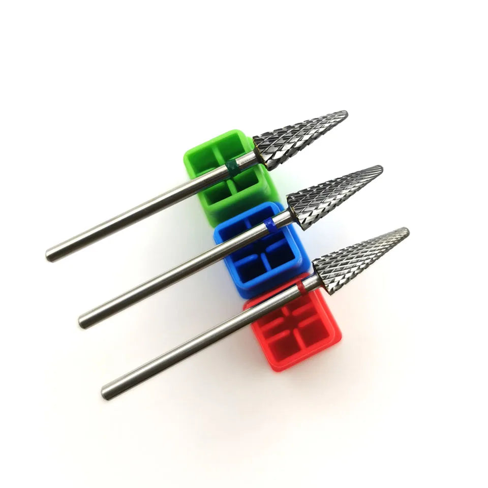 HYTOOS Cone Shape Nail Drill Bit Carbide Milling Cutter For Manicure