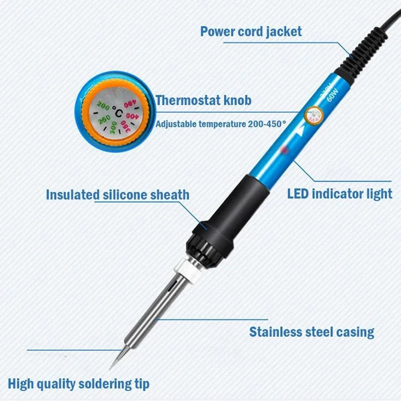 Adjustable Temperature Electric Soldering Iron 60W Electric Soldering