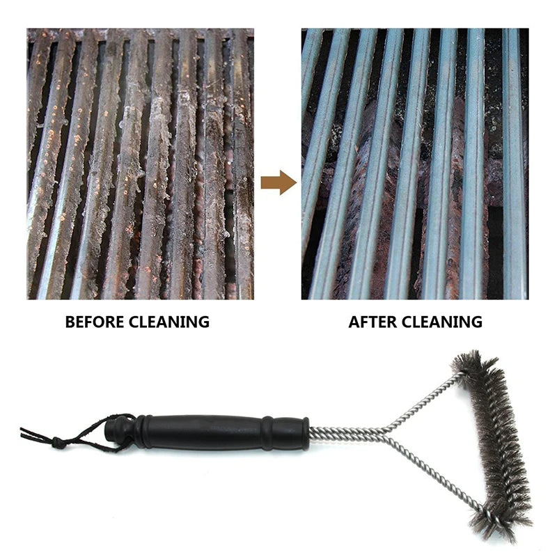 Barbecue Grill BBQ Brush Clean Tool Grill Accessories Stainless Steel
