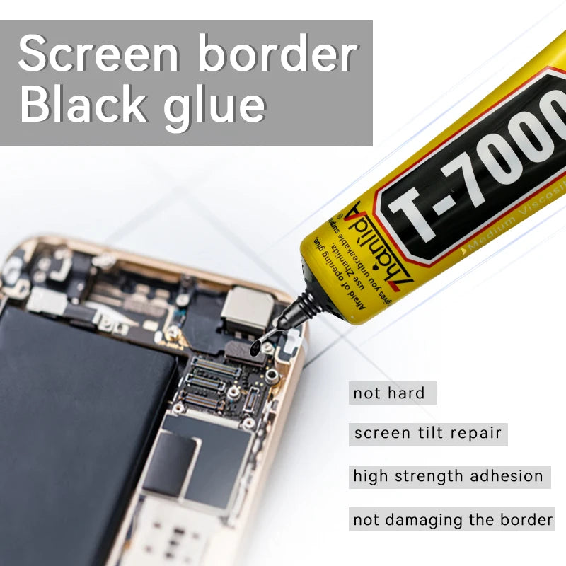 T7000 Black Contact Cellphone Tablet Repair Adhesive Zhanlida Strong