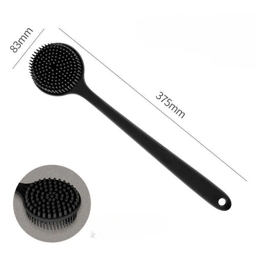 Silicone Back Scrubber Brush for Shower  Long Handle Body Deep