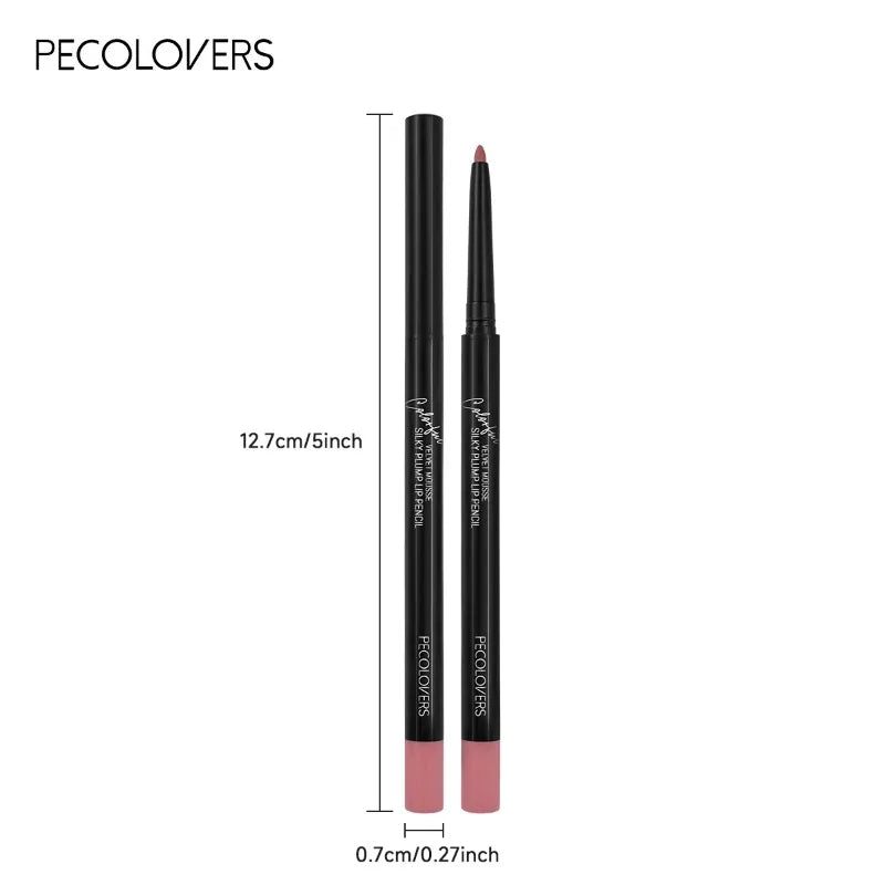 12-Color Matte Lipliner - Waterproof, Moisturizing, Long-Lasting &