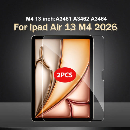 2Pcs Tempered Glass Screen Protector For ipad Pro Air 13 11 2024 M4 M2