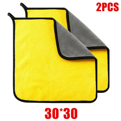 1/2/6pcs Microfiber Cleaning Towel Car Cleaning Cloths Professional