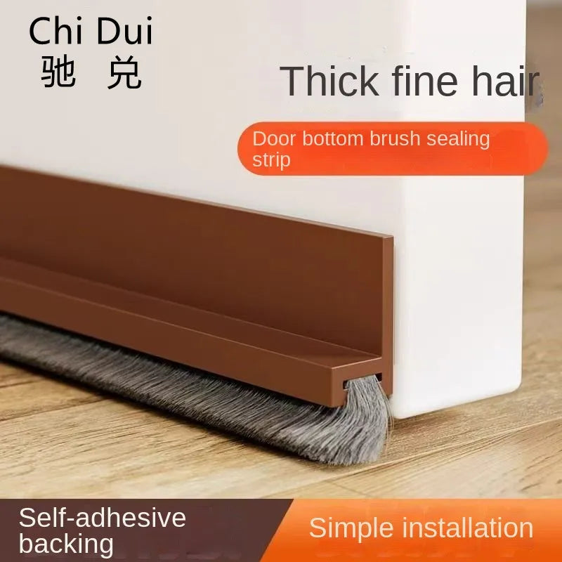 1pc 100CM Brush Seal Strip Door Bottom Seal Strip Insectproof