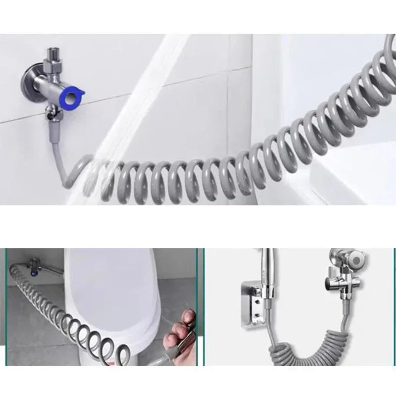 2m 3m 5m Spring Shower Hose Meters Water Plumbing Hose Plastic