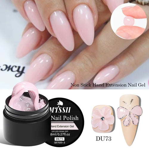 Clear Non-Stick Hand Extension Gel Nail Polish 3D