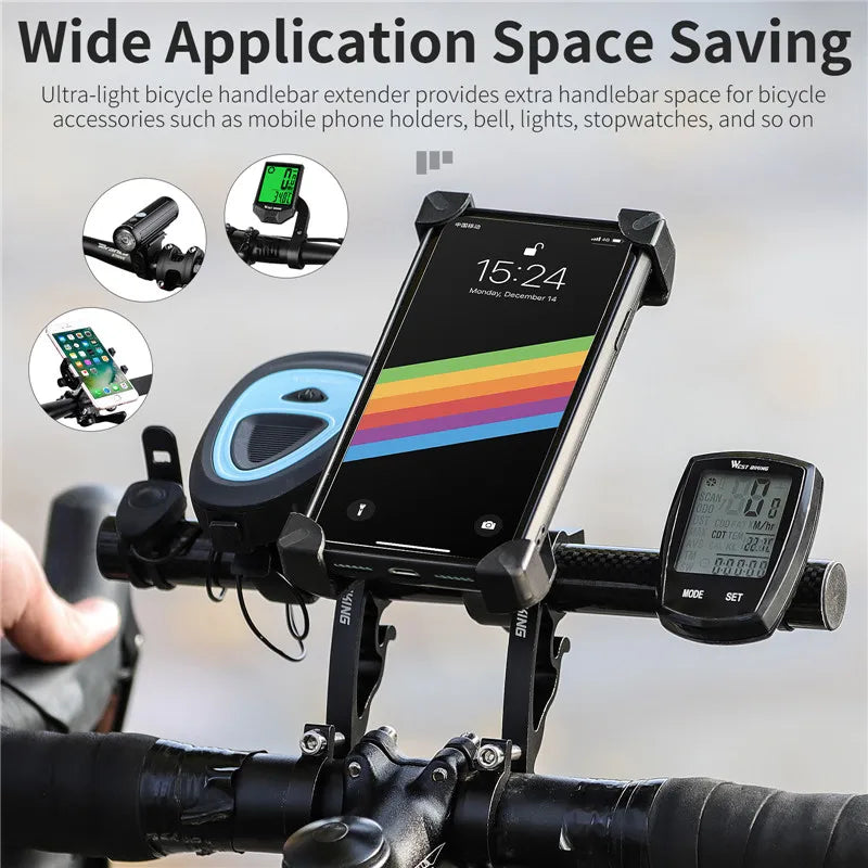 WEST BIKING Bike Handlebar Extender Carbon MTB Road Bike Integrated