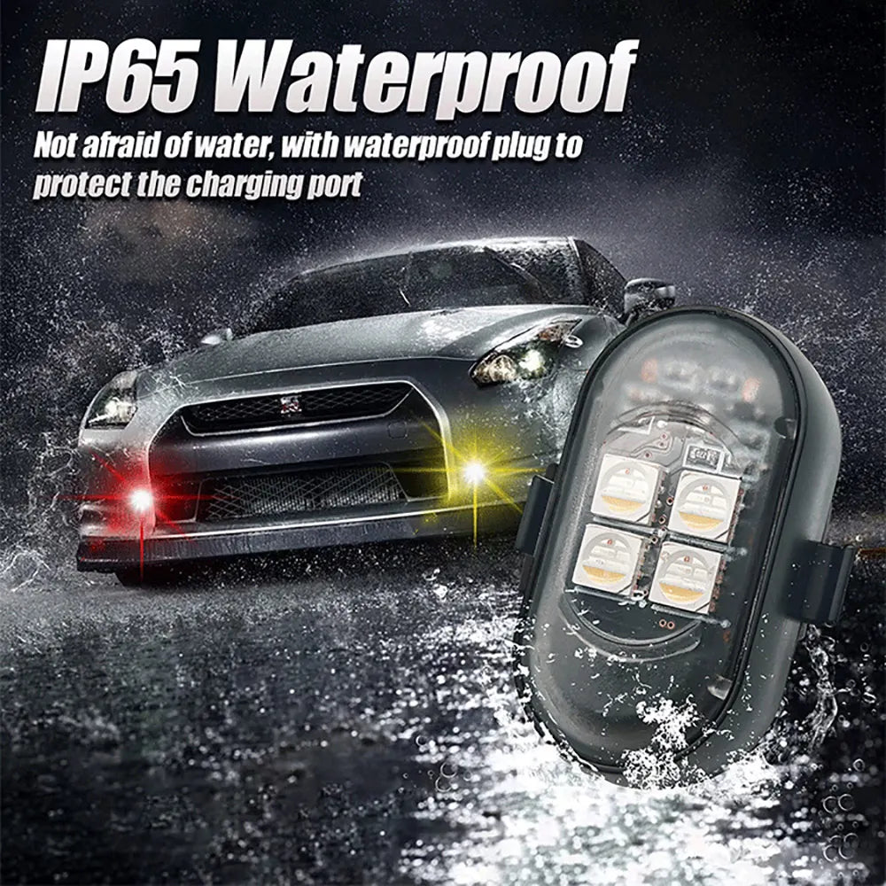 RGB Car Interior Lights with Wireless Remote, Larger Battery &