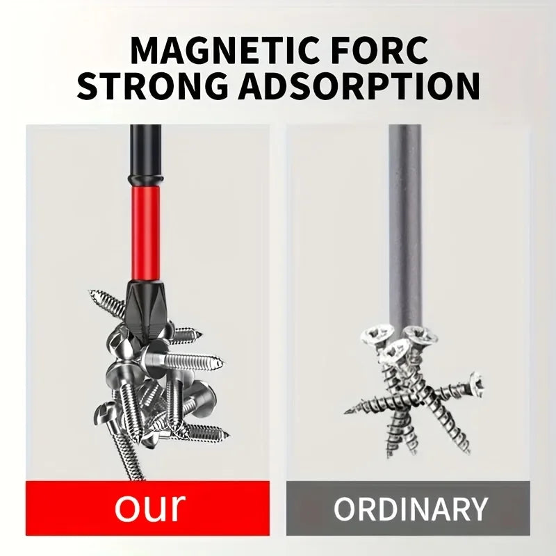 Magnetic Non-Slip Drill Bit Set 3/6/12 Pieces, S2 Steel, Crosshead and