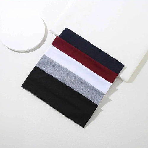 6pcs Simple Basic Solid Color Sports Yoga Headband to Absorb Sweat For