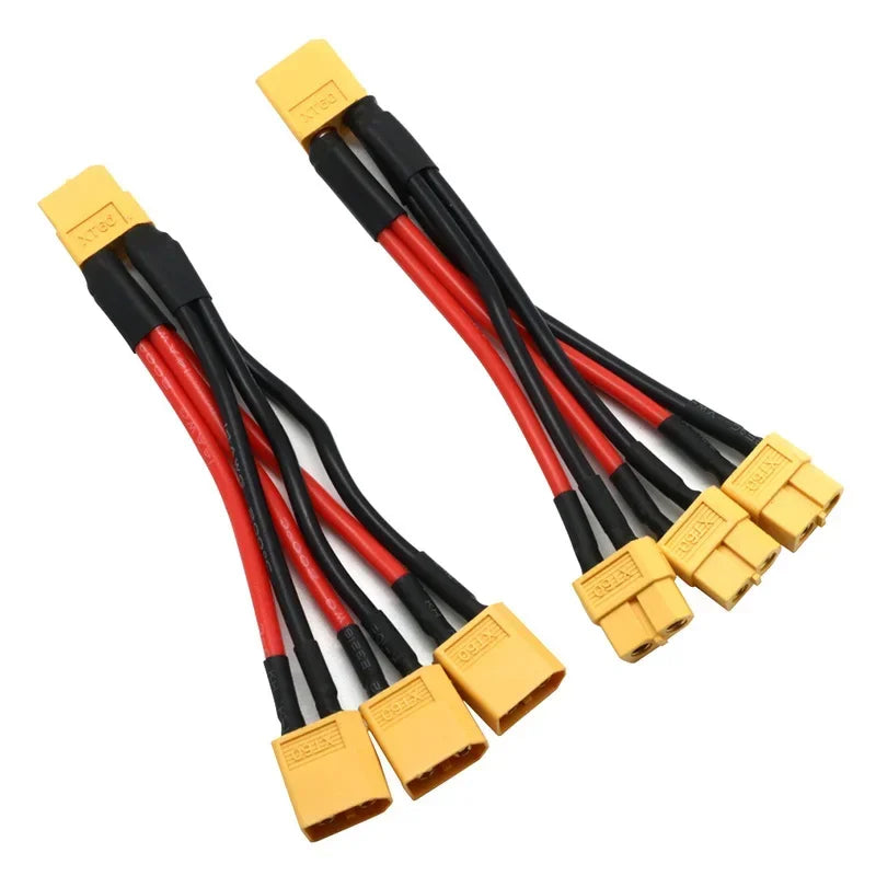 XT60 Parallel Battery Connector 3-Way 14AWG Silicone Wire Male/Female