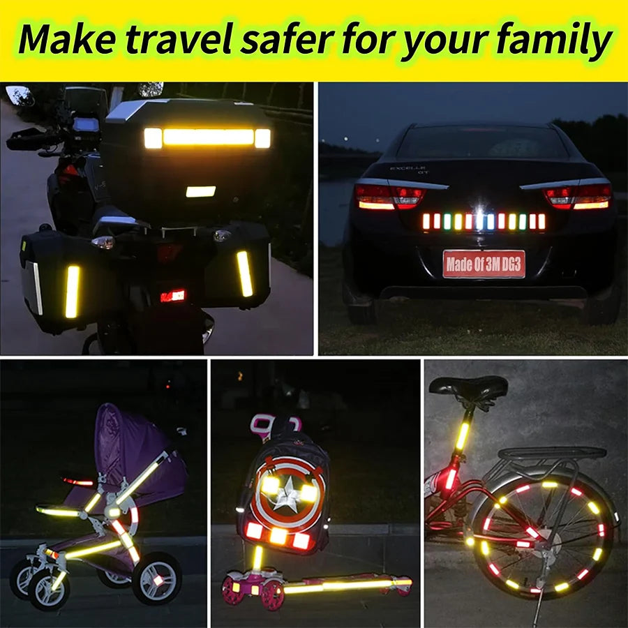 10 Reflective Stickers, Warning Safety Reflective Stickers, Pet Safety